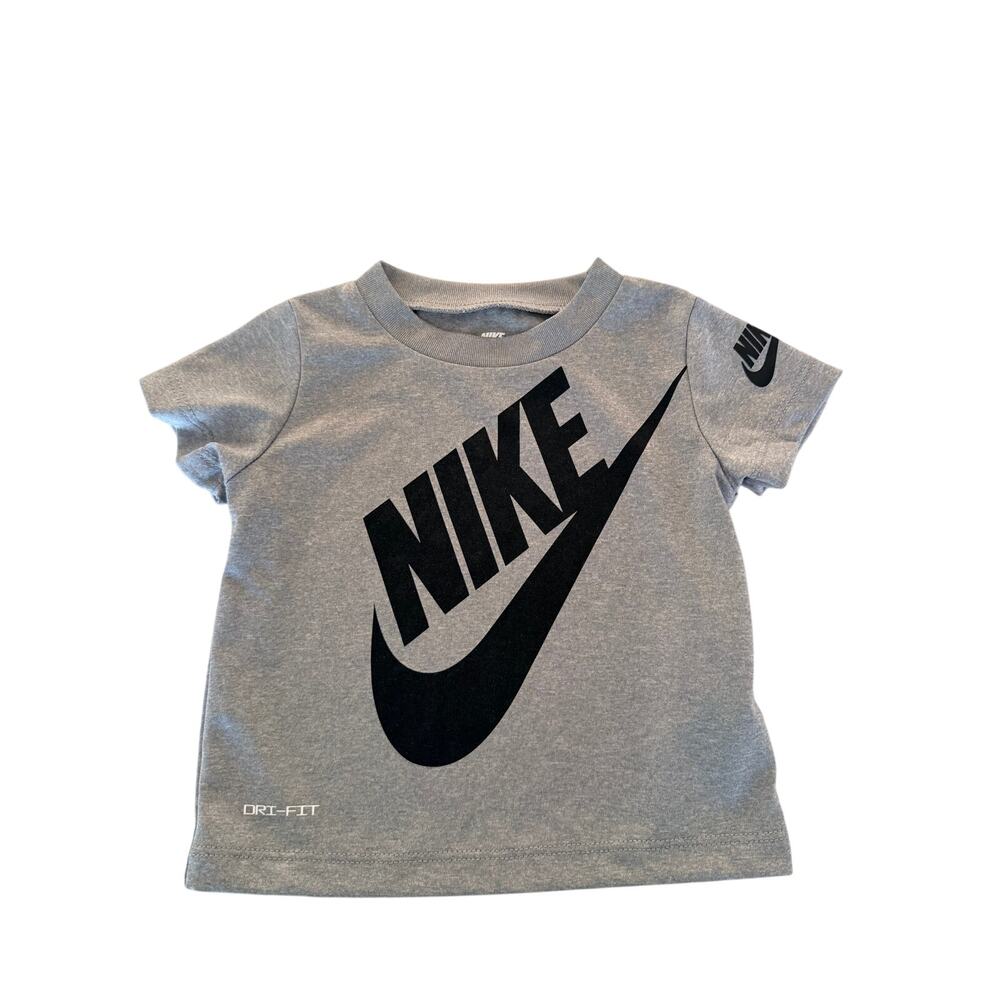 Nike Short Sleeve Graphic Tee Gray with Black Logo